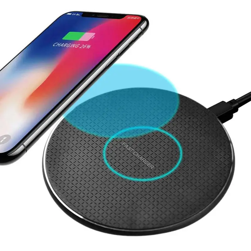 10W Wireless Charger Pad For Smart PhoneChargers Induction Fast Charging Dock Station For Office Home School Library Use