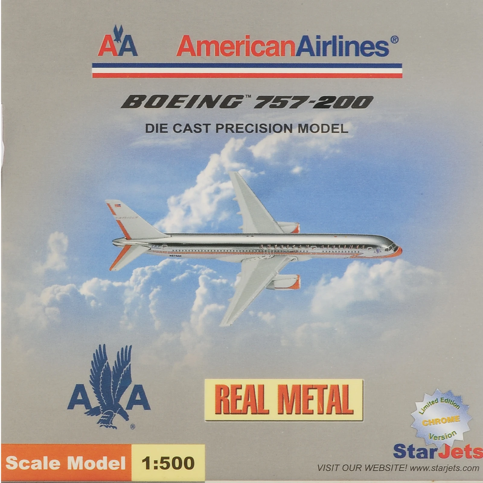 1:500 Airbus BOEING 757-200 American Airlines Aircraft Die Precision Alloy Aviation Model Kids Toys For Collection