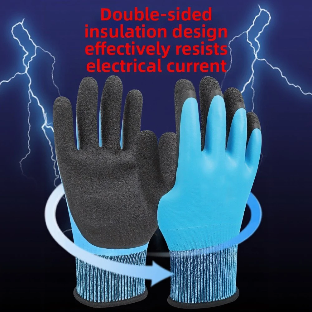 1Pair 1000V Insulated Electrician Gloves Waterproof Electrician Insulating Gloves For Electrical Maintenance Home/Building