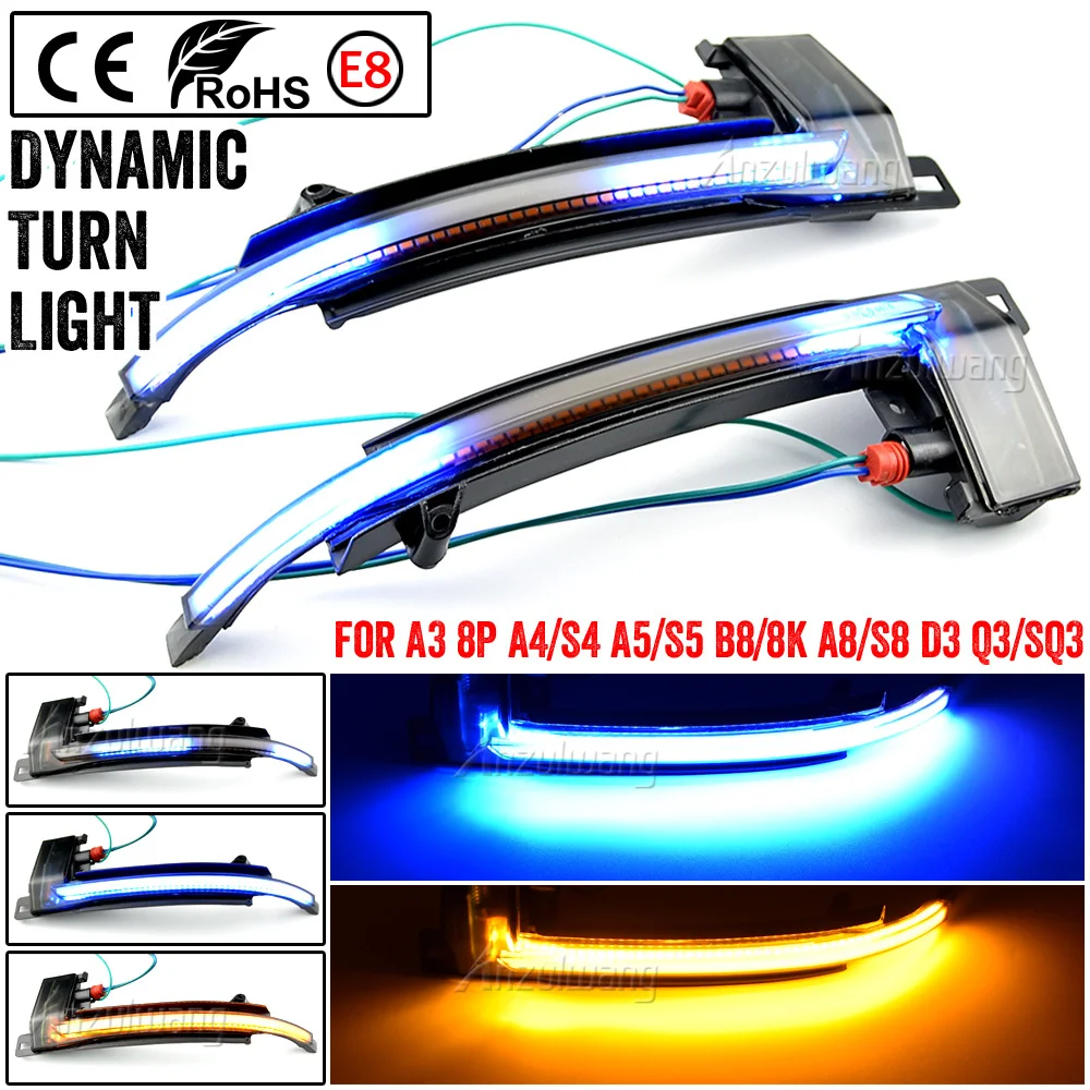 Fit For Audi Q3 / RS Q3 8U 2011-2017 Dynamic Turn Signal LED Facelift Blinker RS4 sline S5 Sequential Side Mirror light