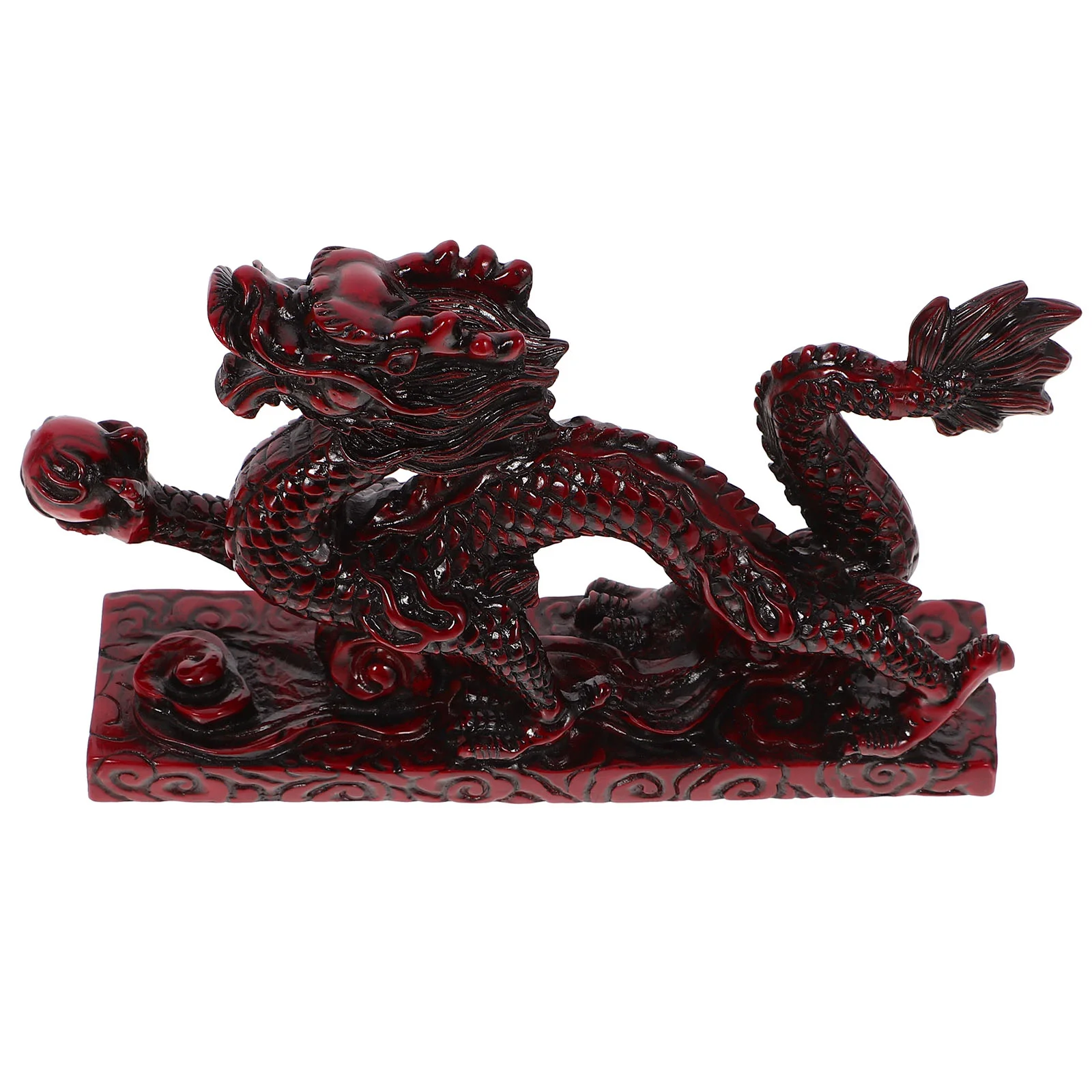 Riqueza Sorte Escultura Animal, Estátua De Dragão De Resina, Estátuas Chinesas, Escritório Oriental