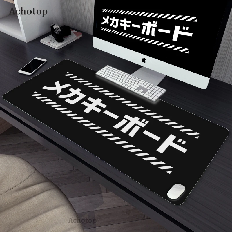 

Black Gaming Mouse Pad Anime Large Computer Mousepad Speed 900x400MM Overlock Edge Cool Cartoon XXL Keyboard Desk Mice Gamer Mat