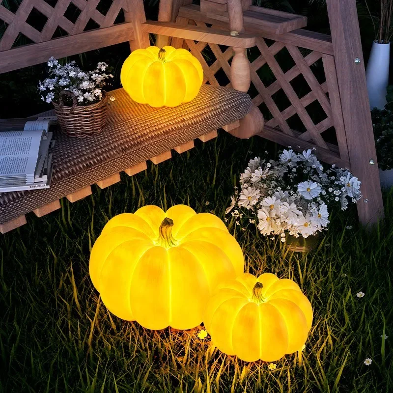 Outdoor Lights Waterproof Patio View Garden Villa Camping Pumpkin Lawn Lights