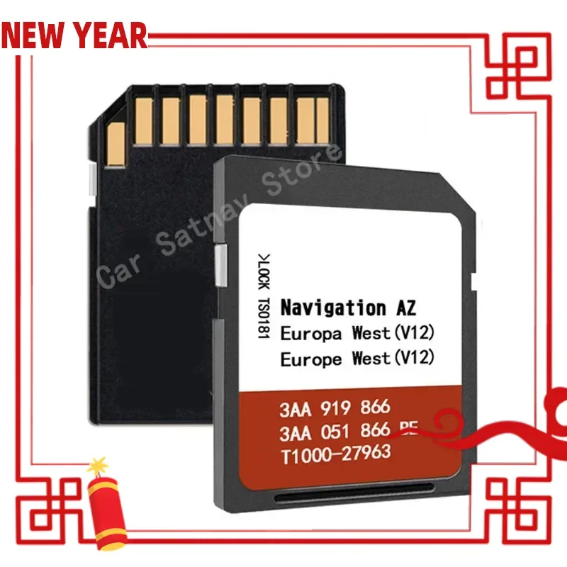 SD Card AZ RNS 315 West V12 for VW Seat Skoda Europe Navi Germany 2022 2023 Sat Nav