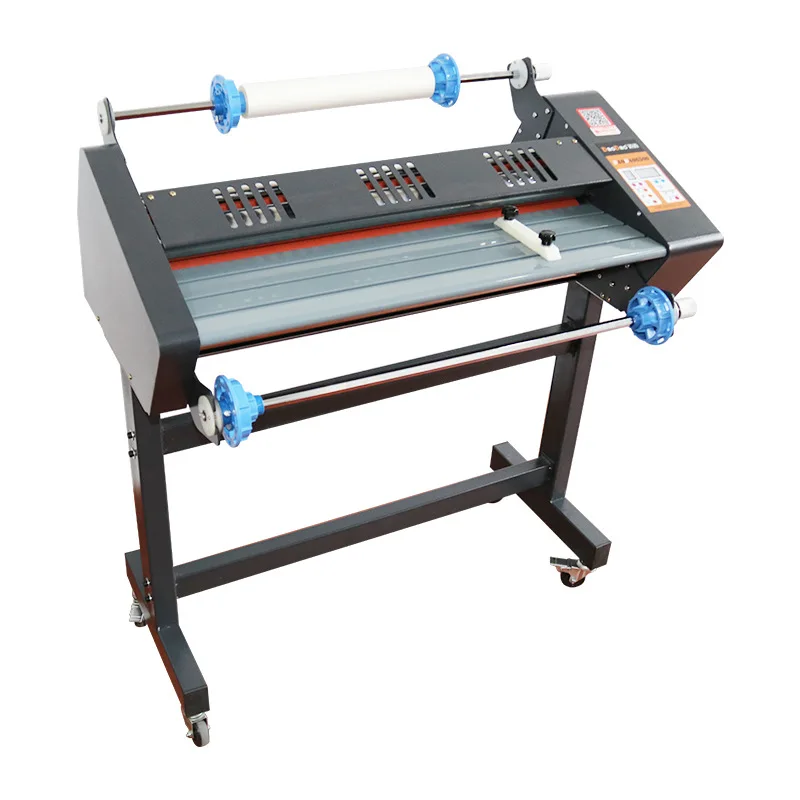 

A1 size 635mm/25 inches Paper Single Double Sides Hot and Cold Roll Laminator Sticker Label Laminating Machine with Stand