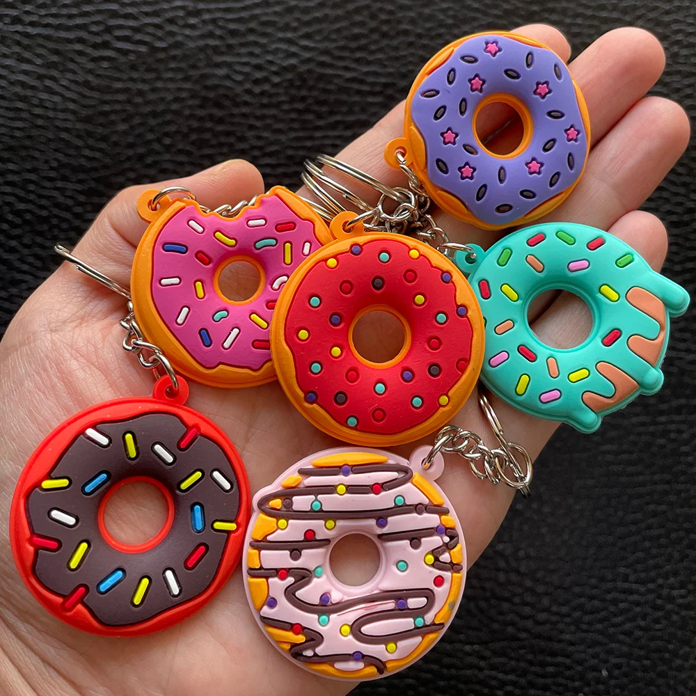 Donut Party Favors for Girls Donut Keychain Silicone Wristband  Sweet Donut Birthday Party Supplies for Boys Girls Party Gift