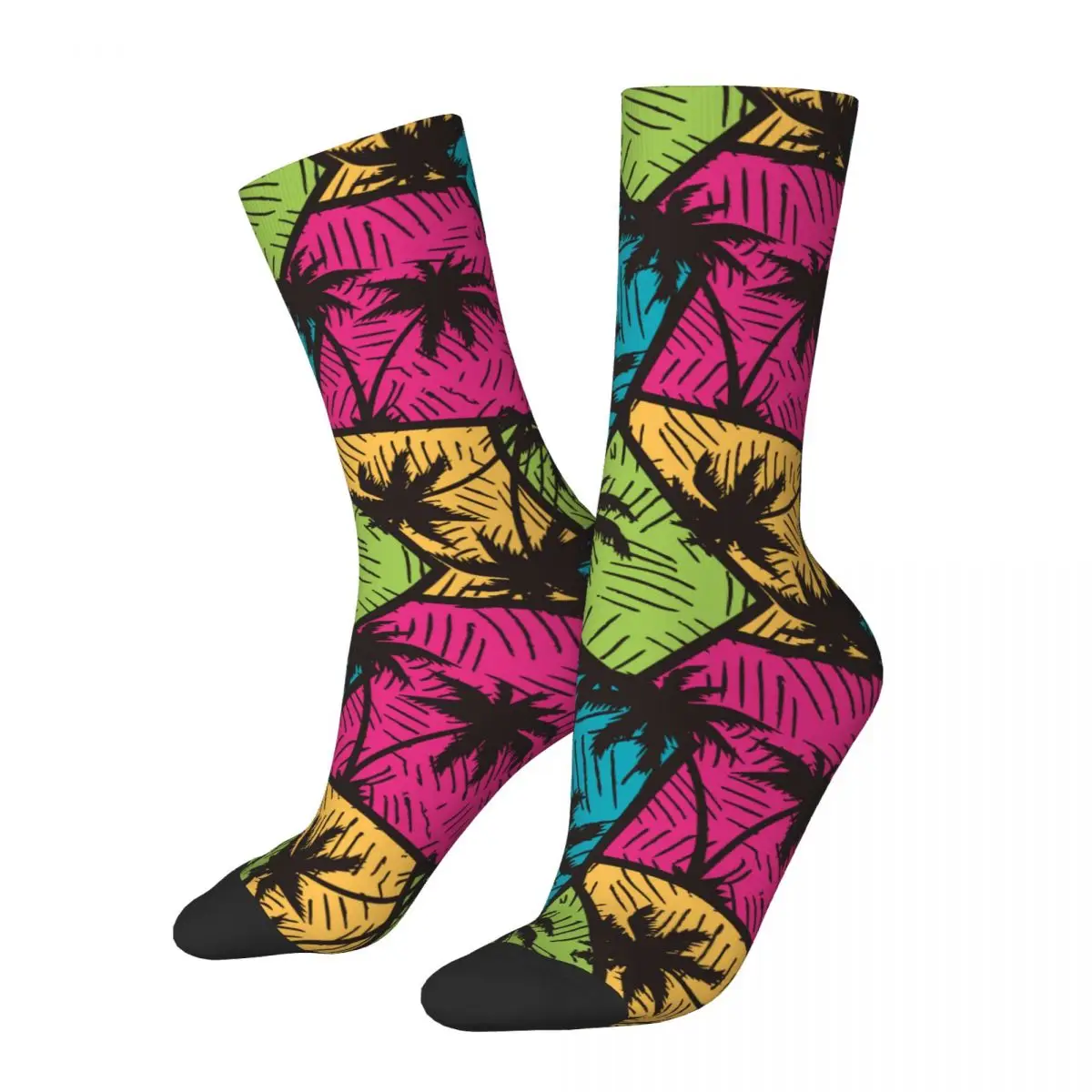 Coconut Palm Sock Printed Man Polyester