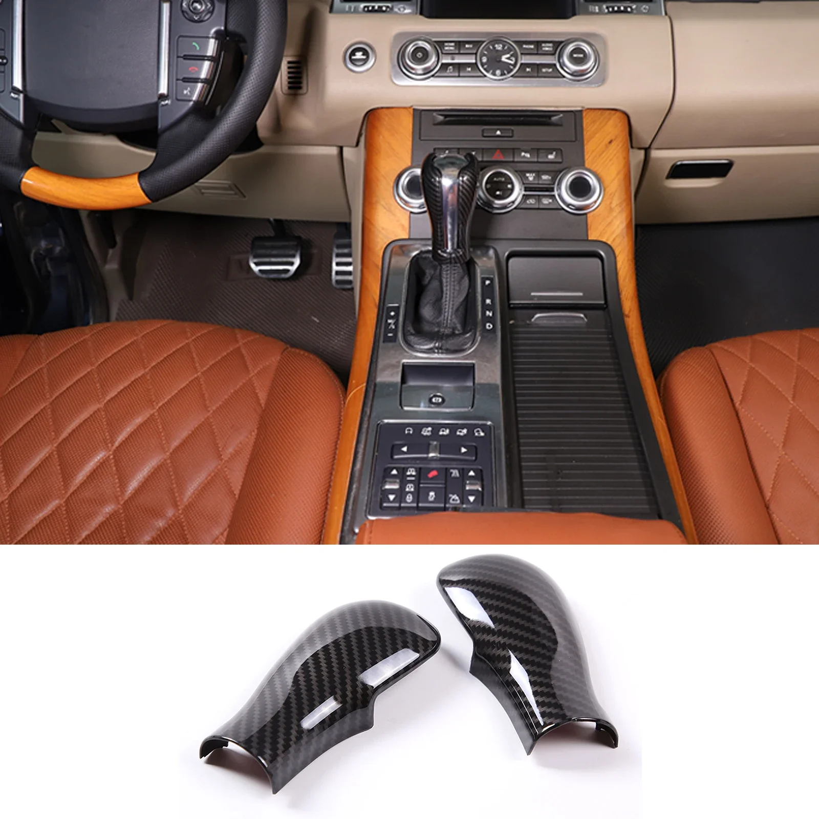 

ABS Carbon Fiber for Land Rover Range Rover Vogue L322 Sport L320 2005-13 Car Gear Shift Head Cover Trim Sticker Car Accessories