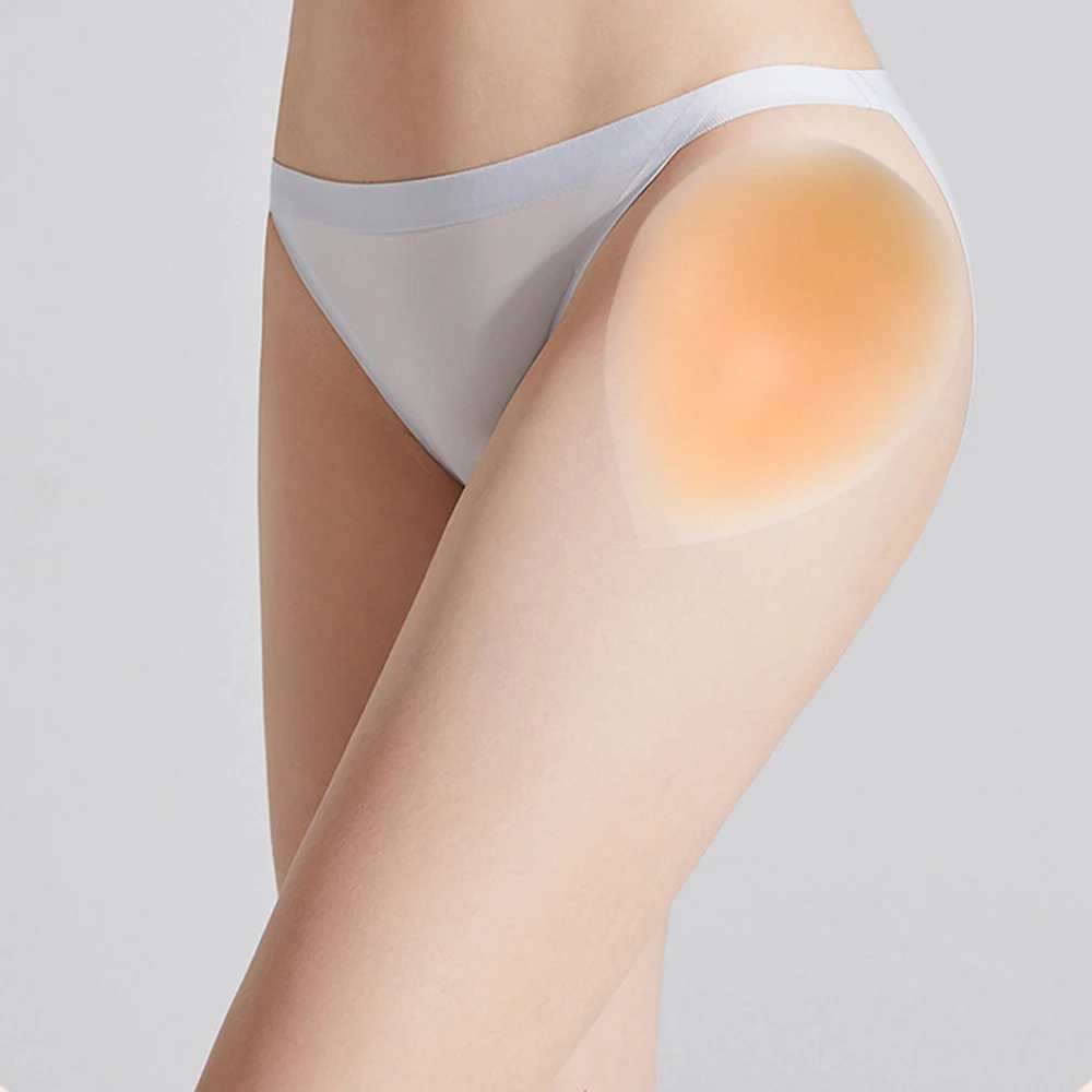 1Pair Removable False Hip Width Pad Natural Seamless Hip Simulation Silicone Hip Up Sticker Washable Reusable Buttocks Enhancer