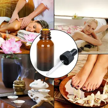 10 adet 10ml 20ml 30ml 50ml Amber cam avize şişe sıvı reaktif pipet şişe göz damlası için uçucu yağ seyahat şişe