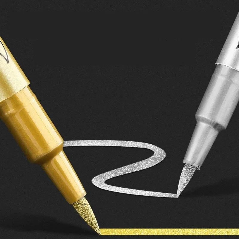 موضة المعادن الحرفية القلم رسم غرامة خط القلم الفنان أنيمي اللوحة الهزلية ماركر أداة مدرسة مكتب التموين القرطاسية هدية #5