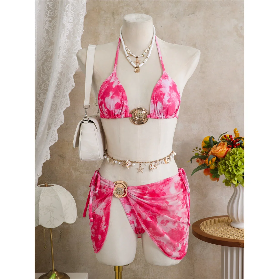 lightweight beach skirt from the three-piece swim set