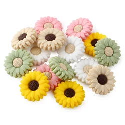 10Pcs 20/30mm Daisy Focal Beads Flower Silicone Bead Uesd For Beaded Pen Keychain Bracelet DIY Jewelry Handmade Accessories