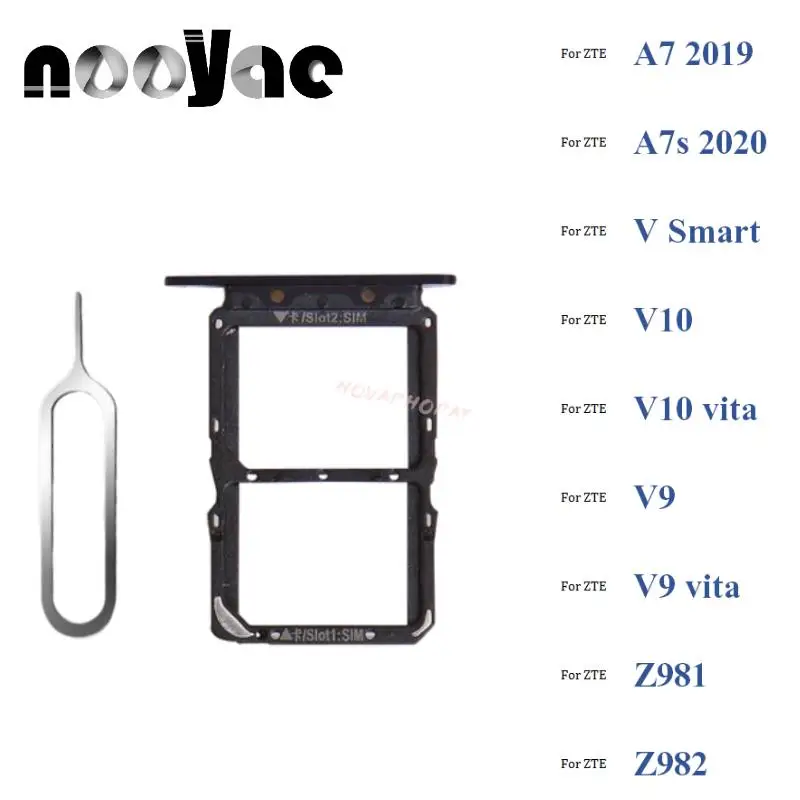 Bandeja de tarjeta SIM superior para ZTE Blade V8 Lite V Smart V10 V9 Vita Z981 Z982 Axon 7 A2017 B2017, lector de adaptador de ranura de soporte Sim