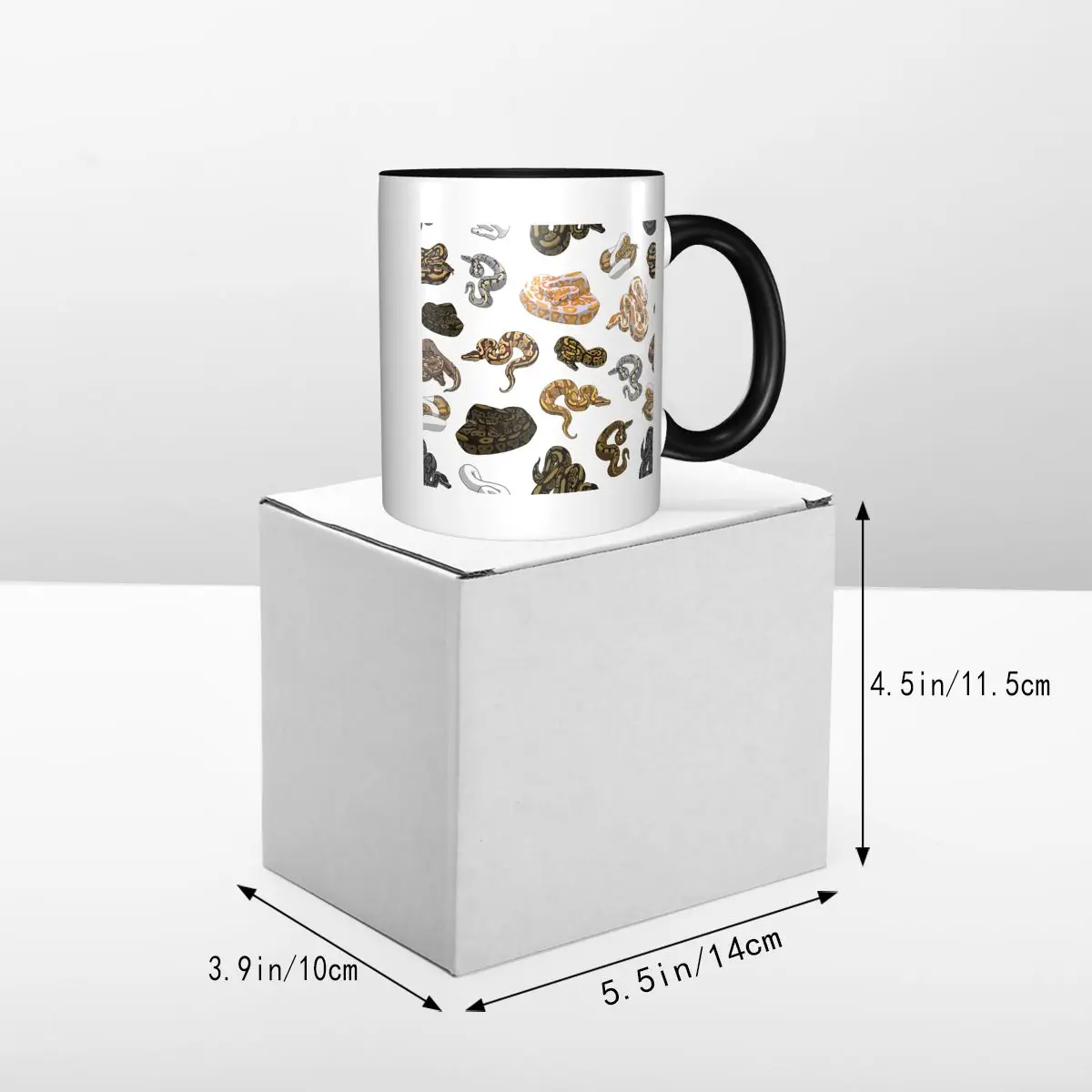Ball Python Morph Snake Pattern Mug Funny Ceramic Coffee Cups Tea Mugs Milk Cup Drinkware Gift for Woman Man