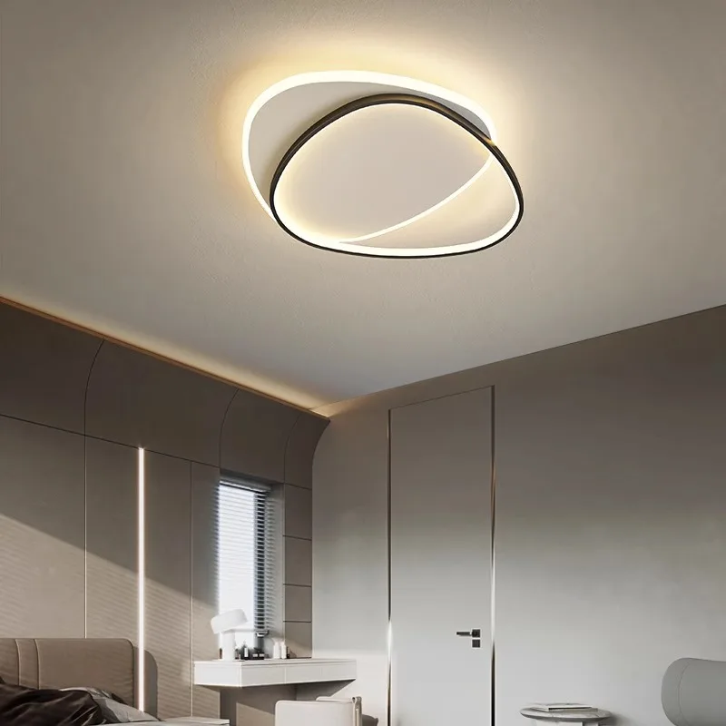 Imagem -04 - Modern Round Led Ceiling Lights Simples Lâmpadas Quarto Iluminação Interior Decoração de Casa Luminárias Estudo e Sala de Estar