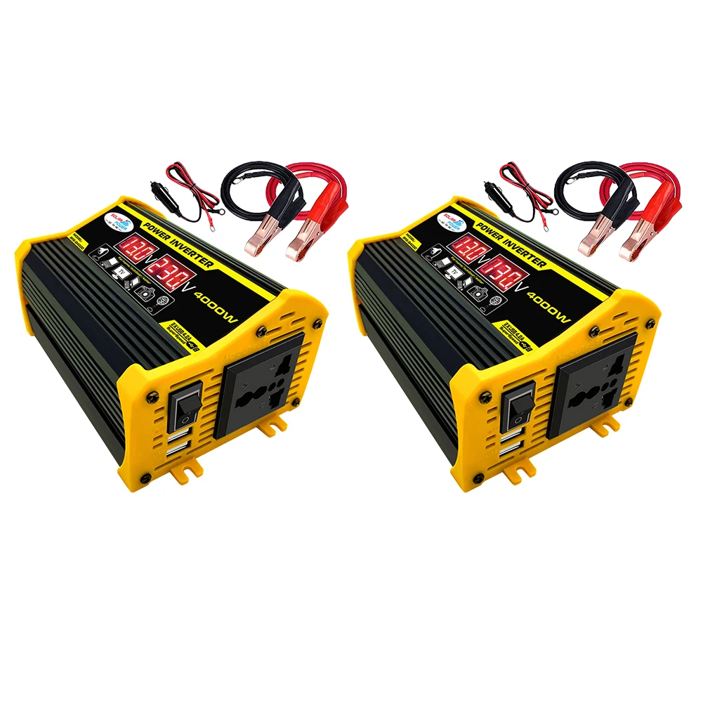 

Voltage Transformer Car Adapter Portable Car Inverter LED Display Dual USB Charger Converter Lightweight Auto Accessories