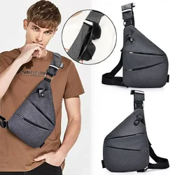 Brand Men Travel Business Fino Bag Burglarproof Shoulder Bag Holster Anti Theft Security Strap Digital Storage Chest Bags