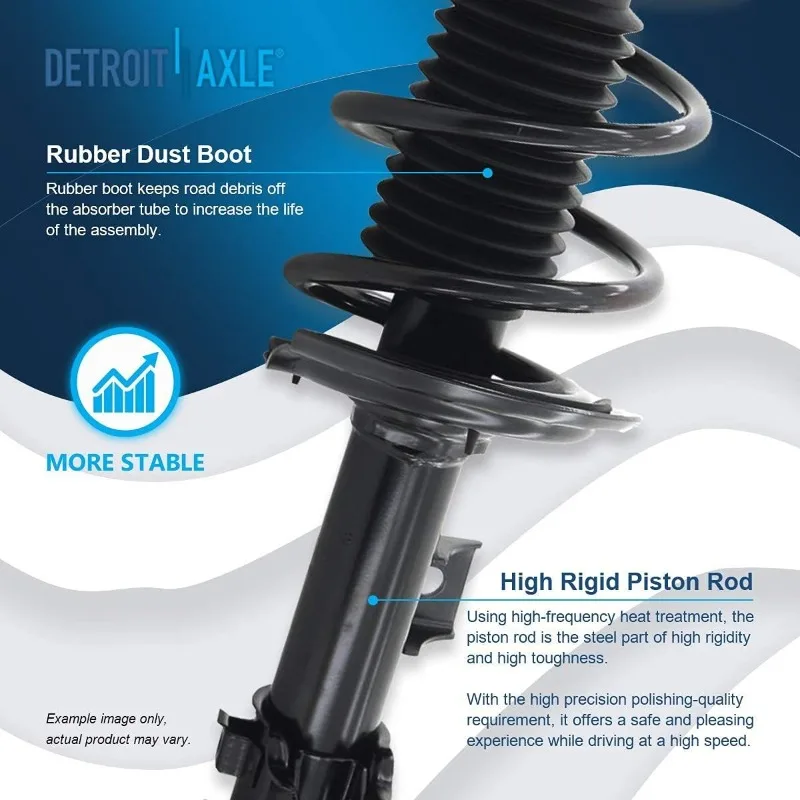 Oś Detroit — комплект амортизаторов передних стоек из 6 шт. для Hyundai Elantra 2011-2016 годов 2012 2013 2014 2015 стойки со спиральной пружиной в сборе Sw