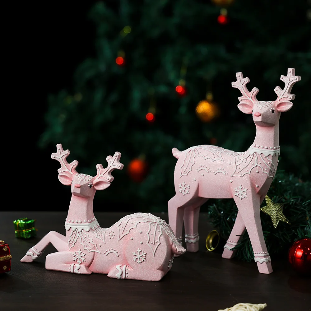 New Resin Reindeer Christmas Decor– Handmade Tabletop & Shelf Ornament
