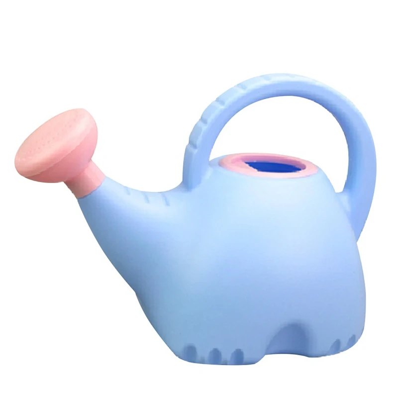 Plastic Watering Can Cute Indoor Outdoor Garden Plants, Kids Toy Watering Can With Shower Head Elephant Durable Easy To Use