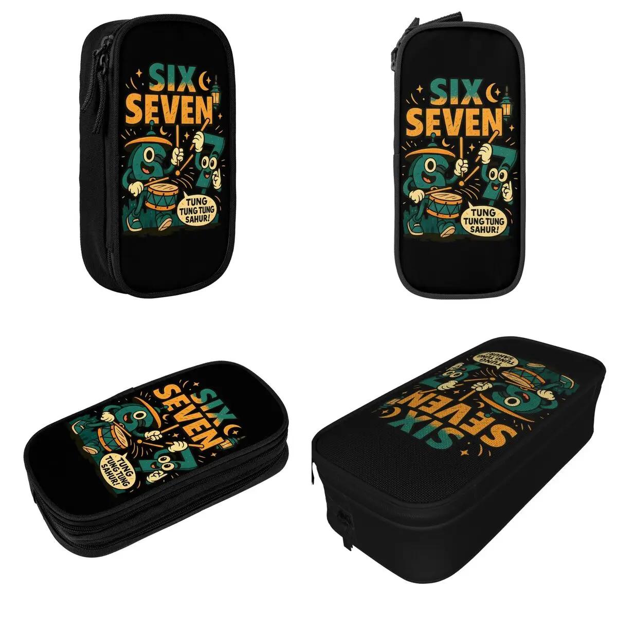 67 Six Seven 6-7 Funny Italian Brainrot Gaming Meme Pencil Cases Pen Box Bag for Student Large School Supplies Gifts Pencilcases