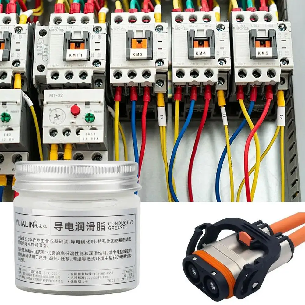 Electric Contact Grease Conductive Paste Lubricant Electricity Compound Grease For Low Resistance Value Electrical Equipment
