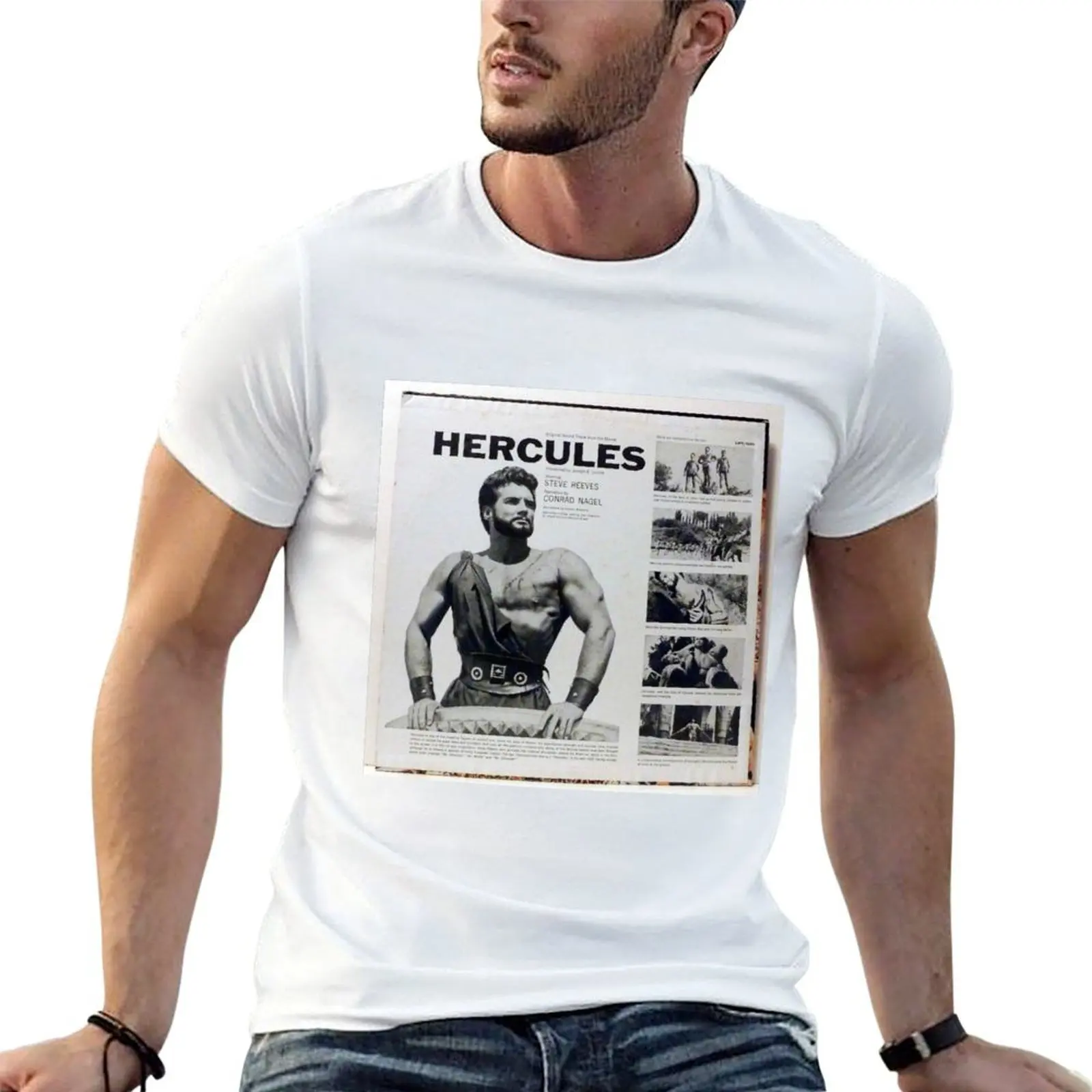Hercules, Steve Reeves, OST, back cvr T-Shirt sweat graphic t shirt vintage mens t shirt