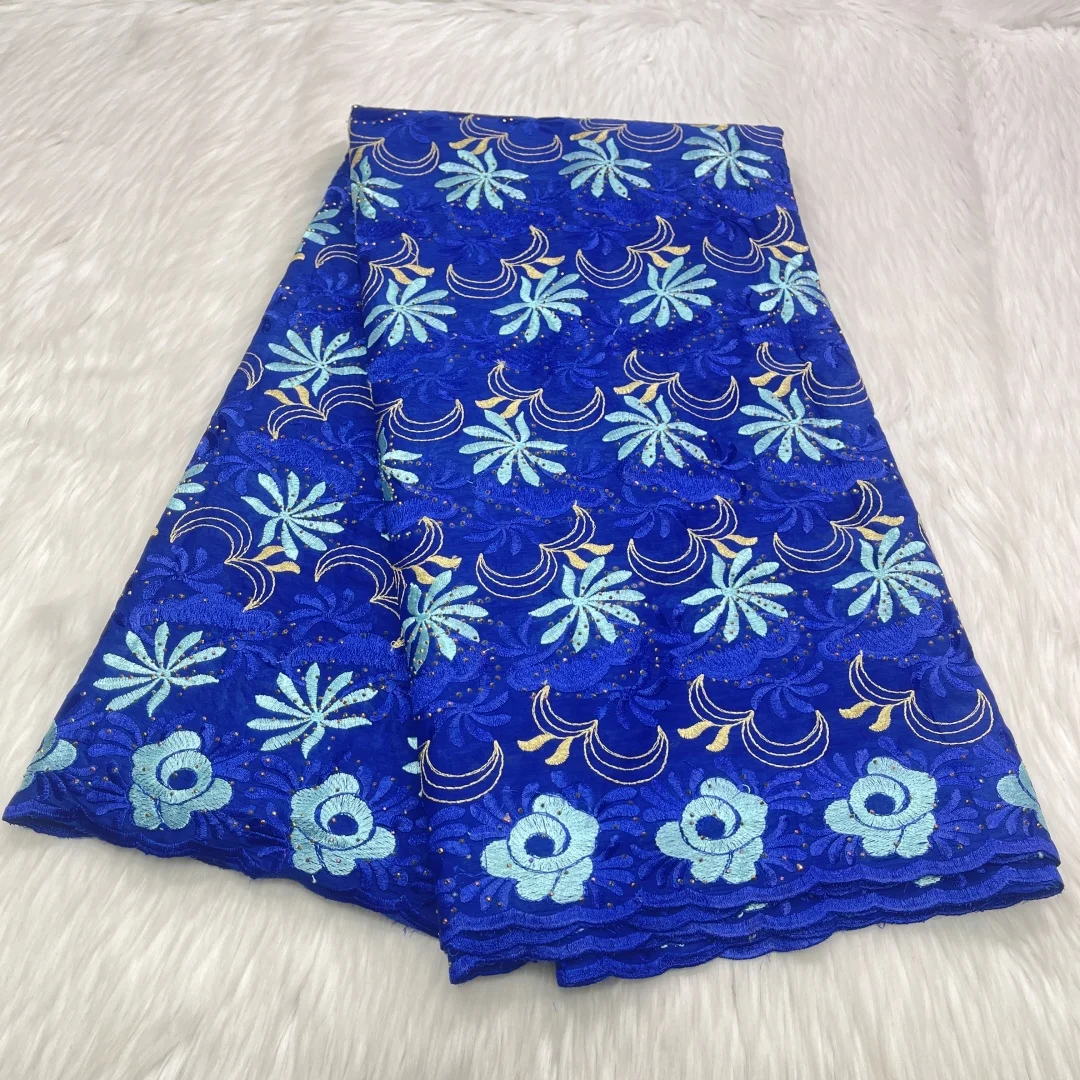 2025 アフリカレース生地高品質レース刺繍スイスボイルレーススイスドライレースドバイスタイル 5 ヤード B27-3