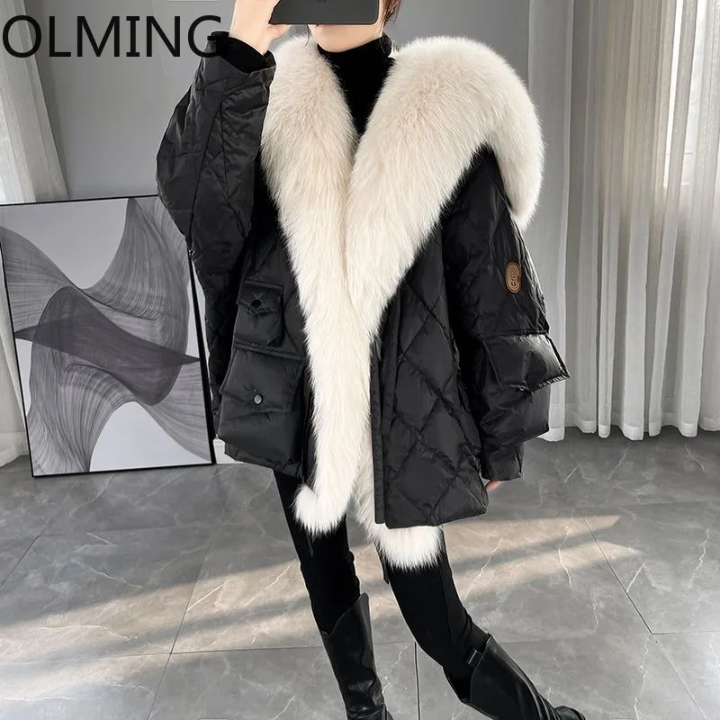 Winter New Down Cotton Women Coat Detachable Navy Collar Thick Plush Mid Length Windproof Warm Lace Up Coat Women Parkas