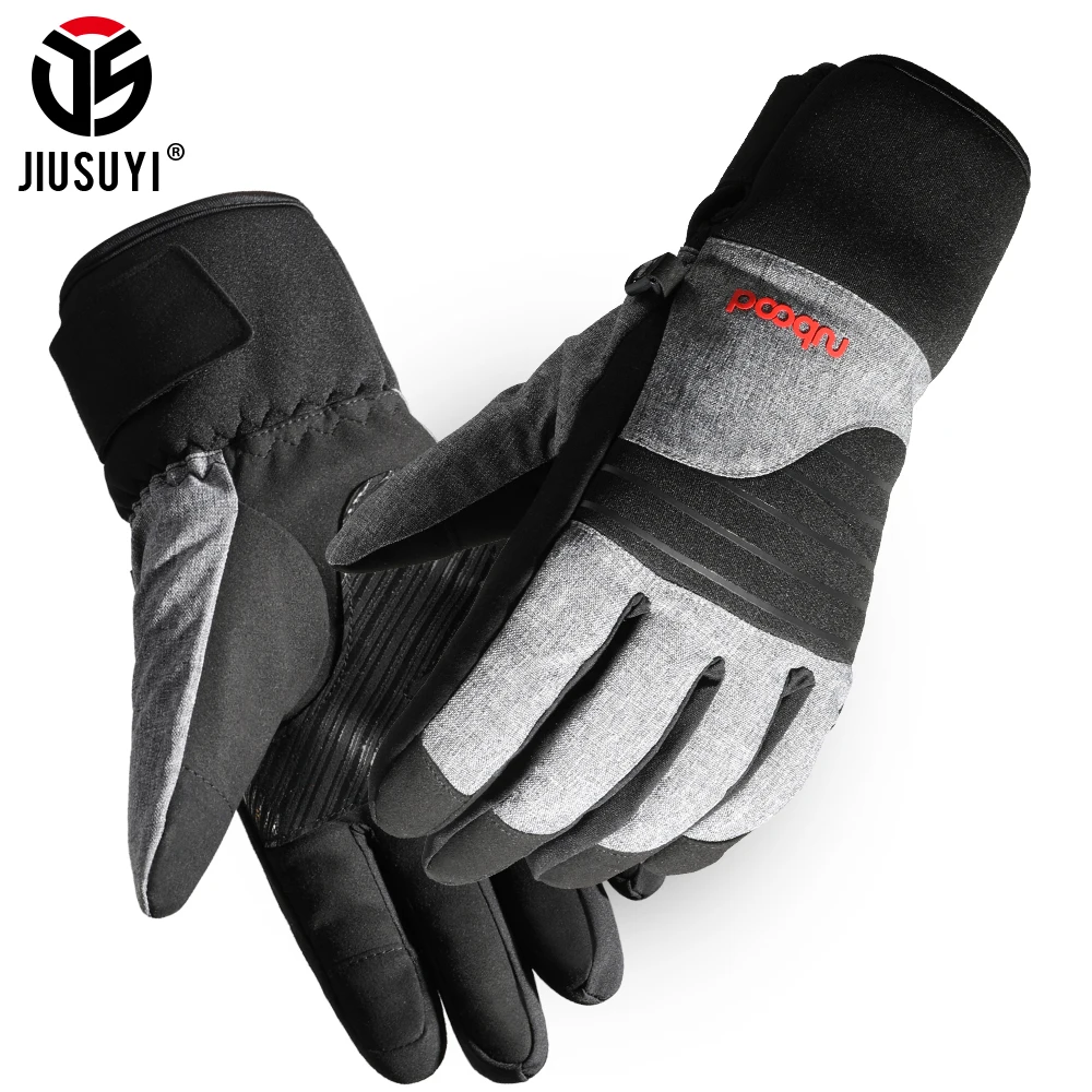 Men Ski Gloves  Thermal Winter Mittens Bicycle Hunting Snowboard Skiing Road Bike Fleece Waterproof Warm Snow Glove Unisex