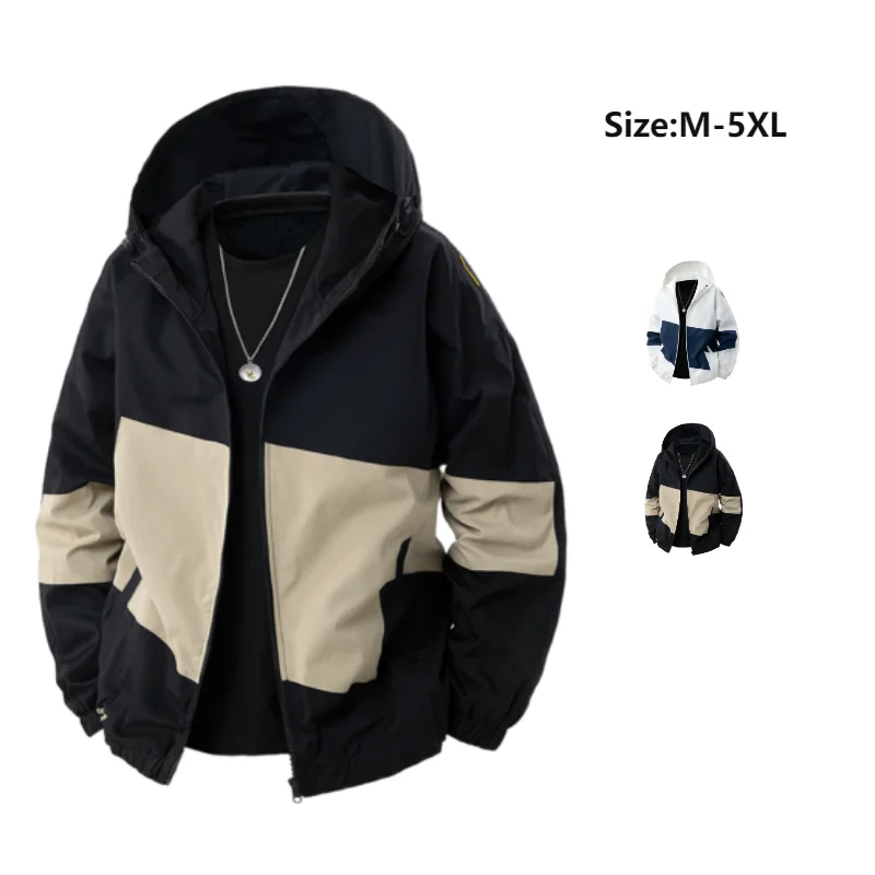 

TAFN 2025 Spring Autumn NEW Senior Comfortable Windproof Human Outwear Solid Color Pockets Style Tops leisure Fashion Men Jacket