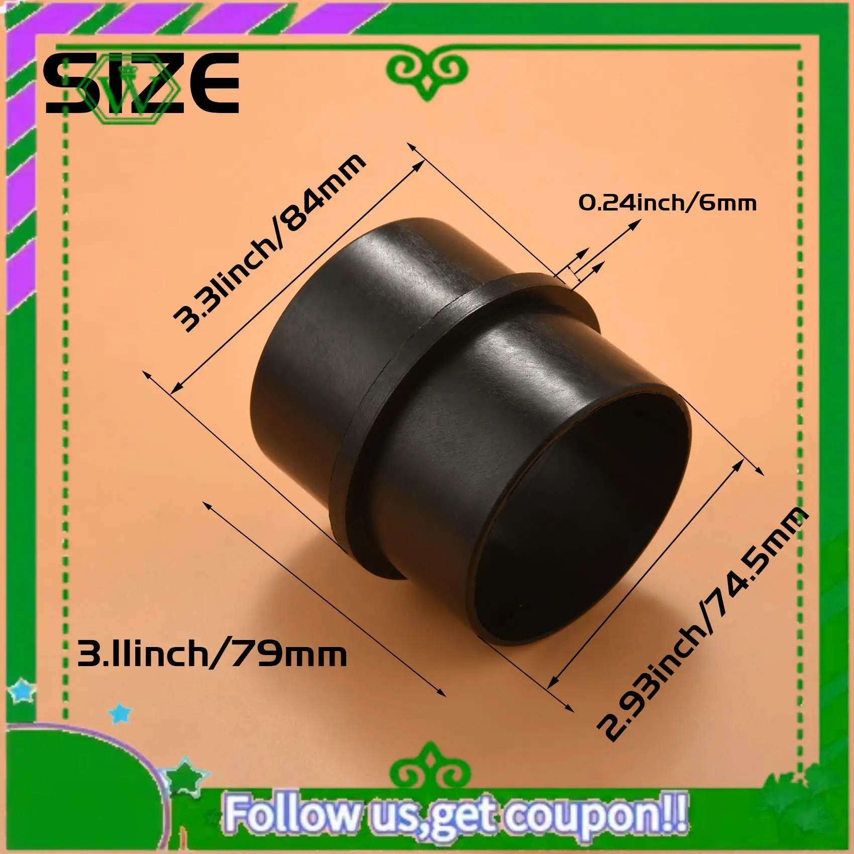 AC34-2X سخان السيارة القناة النجار الأنابيب مُسخّن الهواء خرطوم خط موصل ل Webasto Eberspacher (طويلة 79 مللي متر)