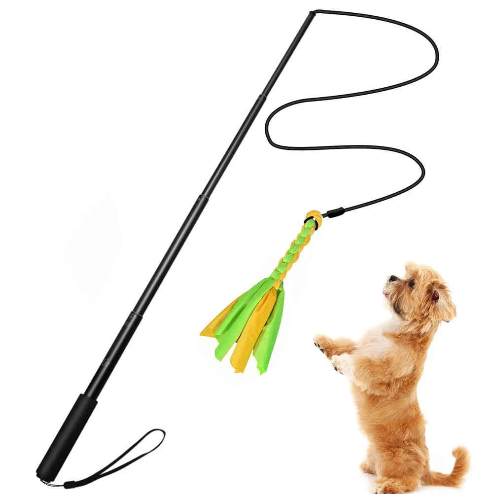 

1Set Extendable Dog Training Stick Interactive Teaser Pole with Elastic Rope for Pet Exercise and Healthy Activity