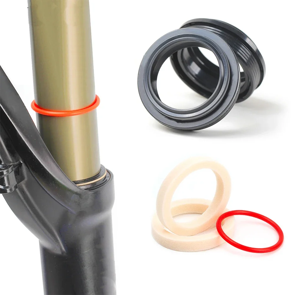 2pcs Bike Bicycle Fork Dusty Seal 28.6/30/32/34mm Dust Wiper Oil Seal Setting Dustproof Fork Oil Seals MTB Bikes Accessories