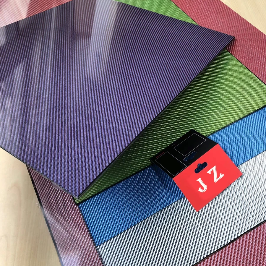 400x500mm Multicolor Carbon Fiber Plate Red Blue Silvery 3K Carbon Fiber Composite Board Panel Thickness 1mm 1.5mm 2mm  3mm 4mm