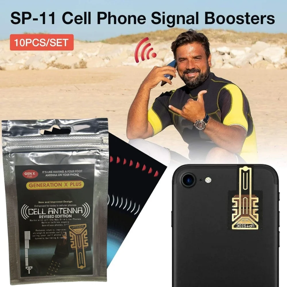 10PCS Pegatinas de Mejora de Señal Móvil, Amplificador de Señal, Antena de Refuerzo
