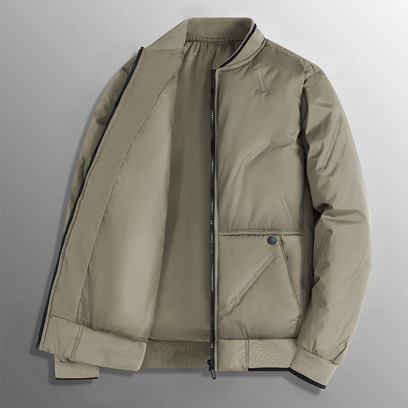 

Men's Thickened Fashionable Winter Coat Cotton-Padded M-8XL down Cotton Baseball Collar Business Trend Outerwear
