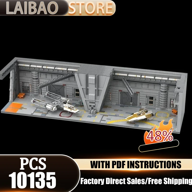 

Popular Star Model Moc Building Blocks Rebels Hangar Model Technology Brick DIY Assembly Construction Toy Holiday Gifts