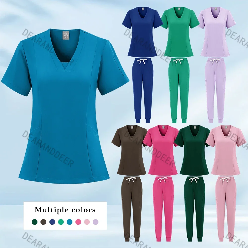 

Beauty salon nurse's uniform, hospital doctor's clinical surgery medical, including shirt and trousers dental clinic nursing set