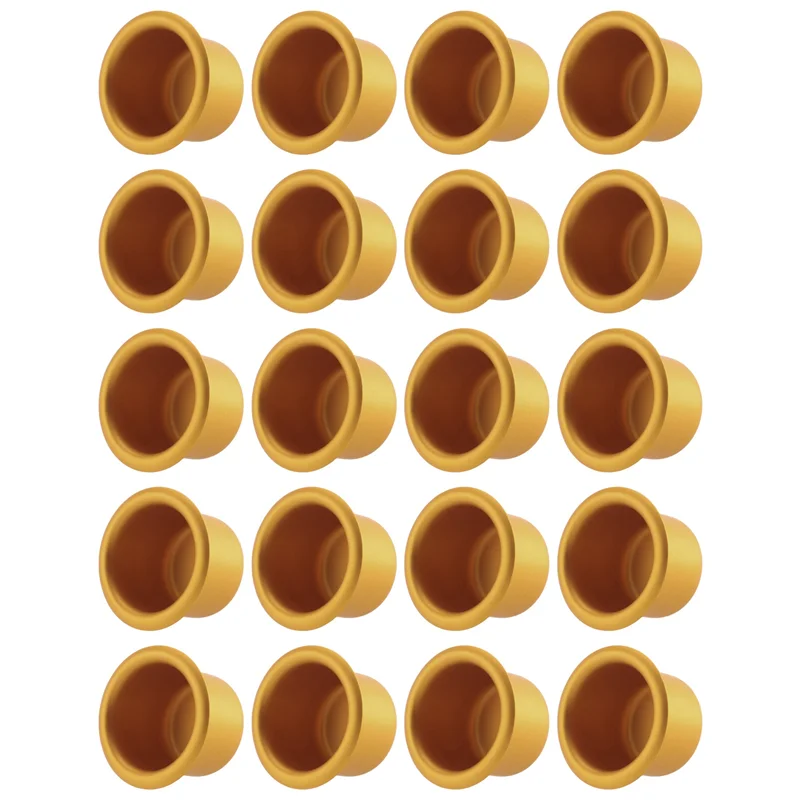 -A25M 20 قطعة شمعة معدنية إدراج للشموع المستدقة حامل الشموع الزخرفية لتقوم بها بنفسك مجموعة حامل الشموع لطاولة شموع الأشجار