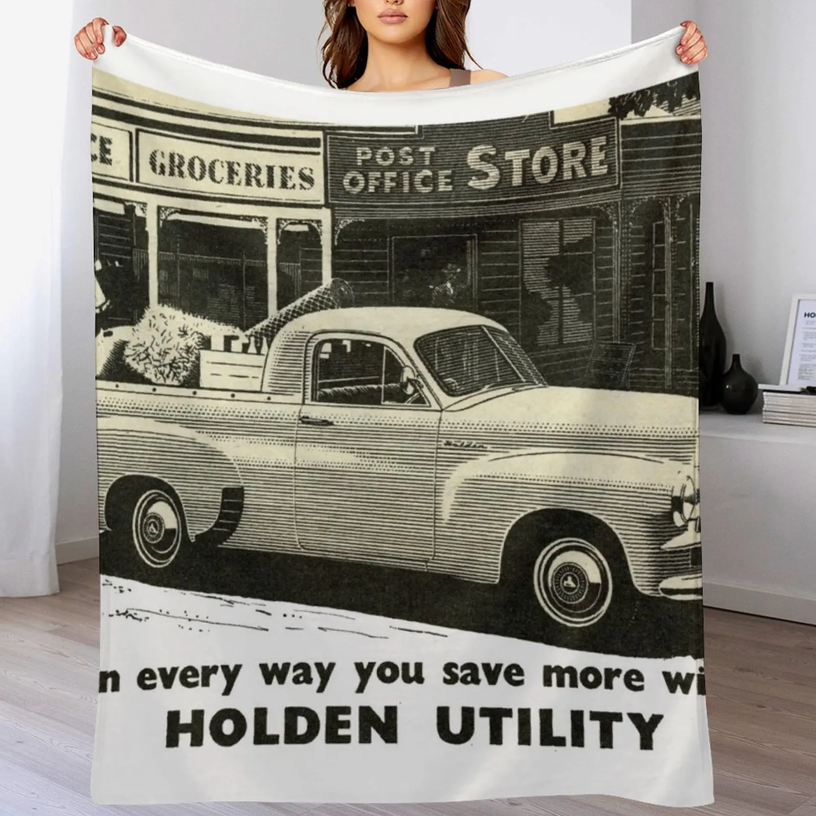 The Mighty FJ Holden Ute Throw Blanket Decorative Sofas Luxury Blankets