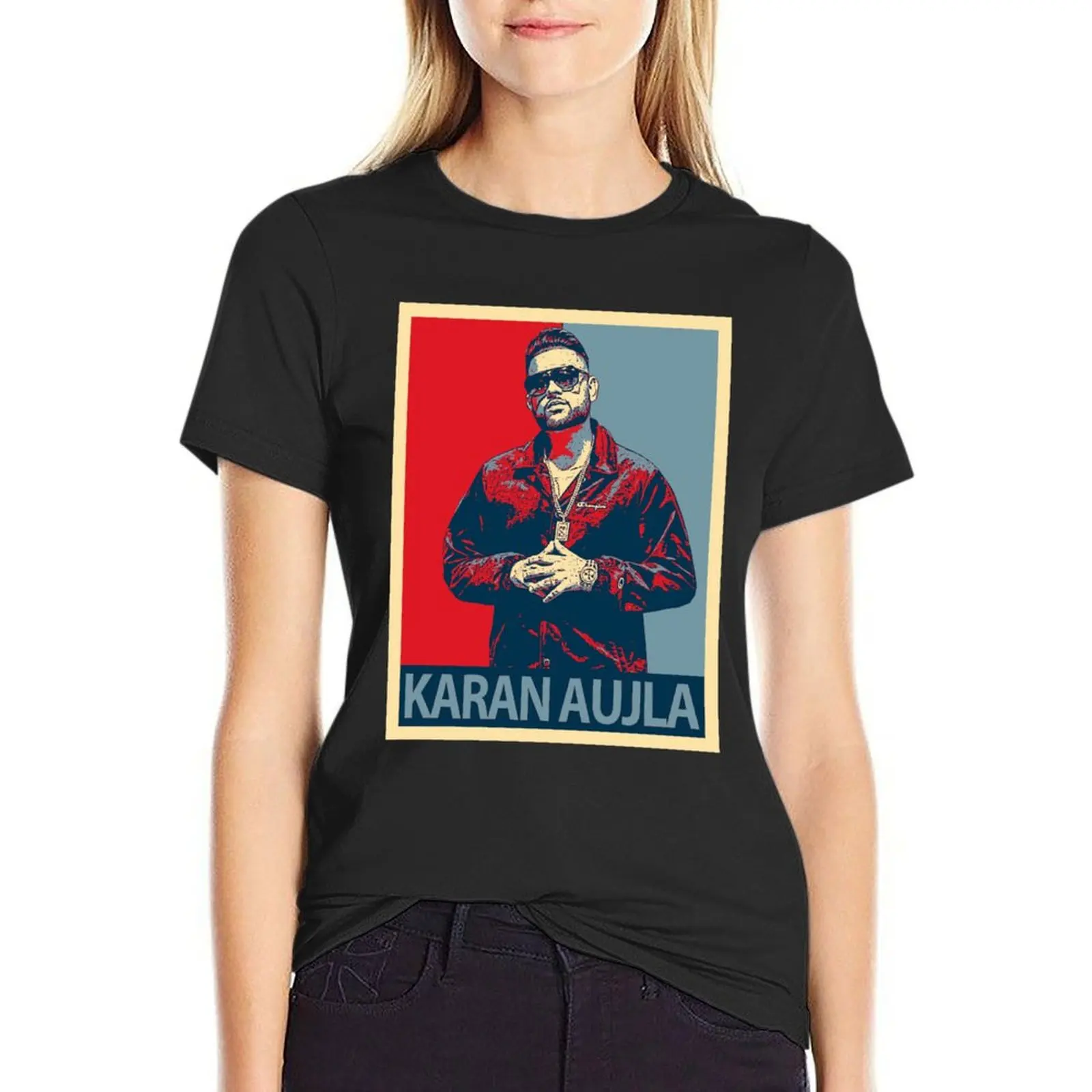 karan aujla T-Shirt Short sleeve tee graphics Top Women