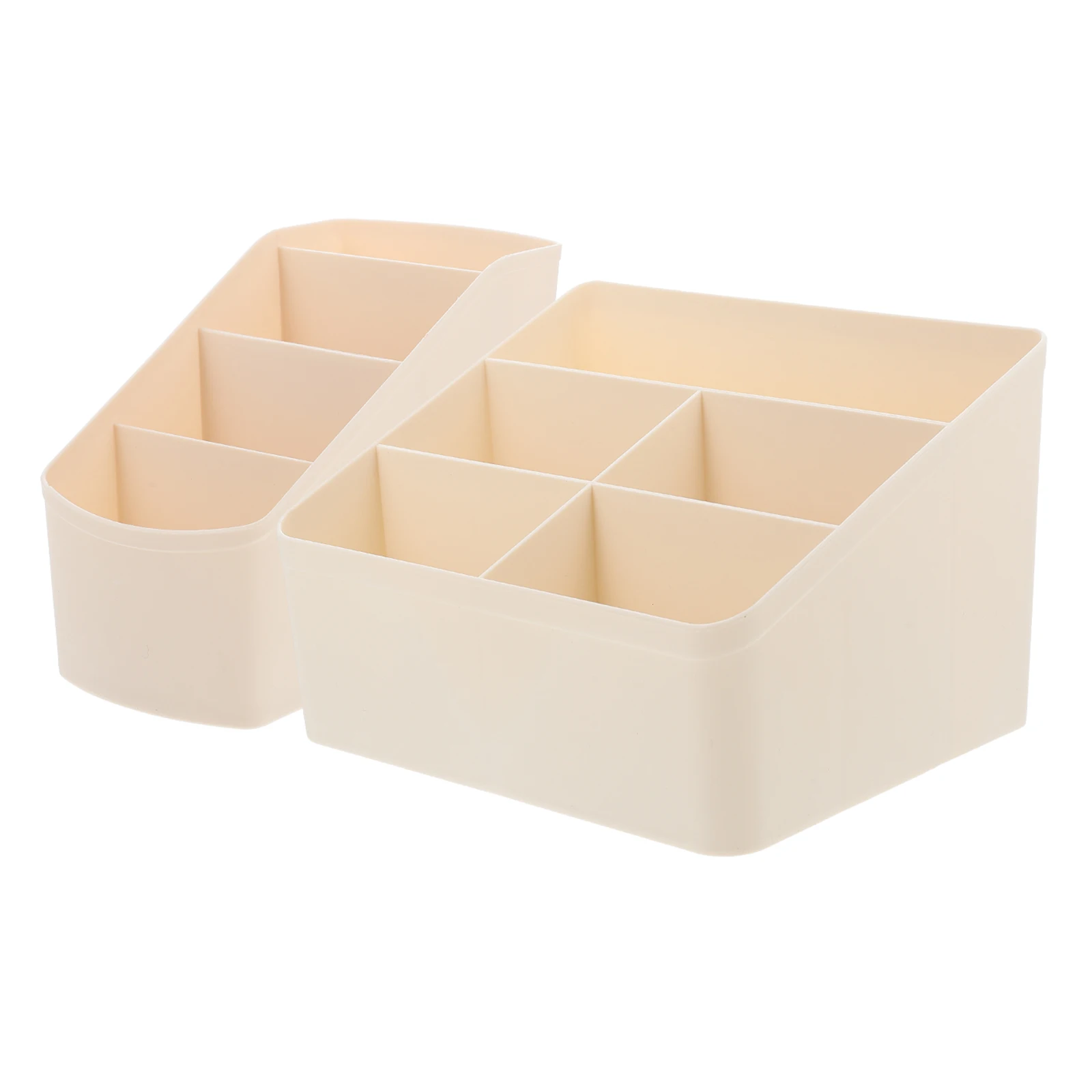 

2Pcs Storage Compartment Boxes for Makeup Brushes Pen Skin Care Bathroom Makeup Brush Case Bedroom ganizers PP Fine