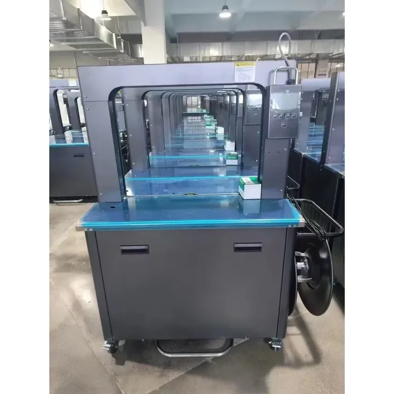 Automatic Baler PP Belt Strapping Machine for Carton Packaging Semi Auto Strapper Banding Tool Industrial Packing Equipment