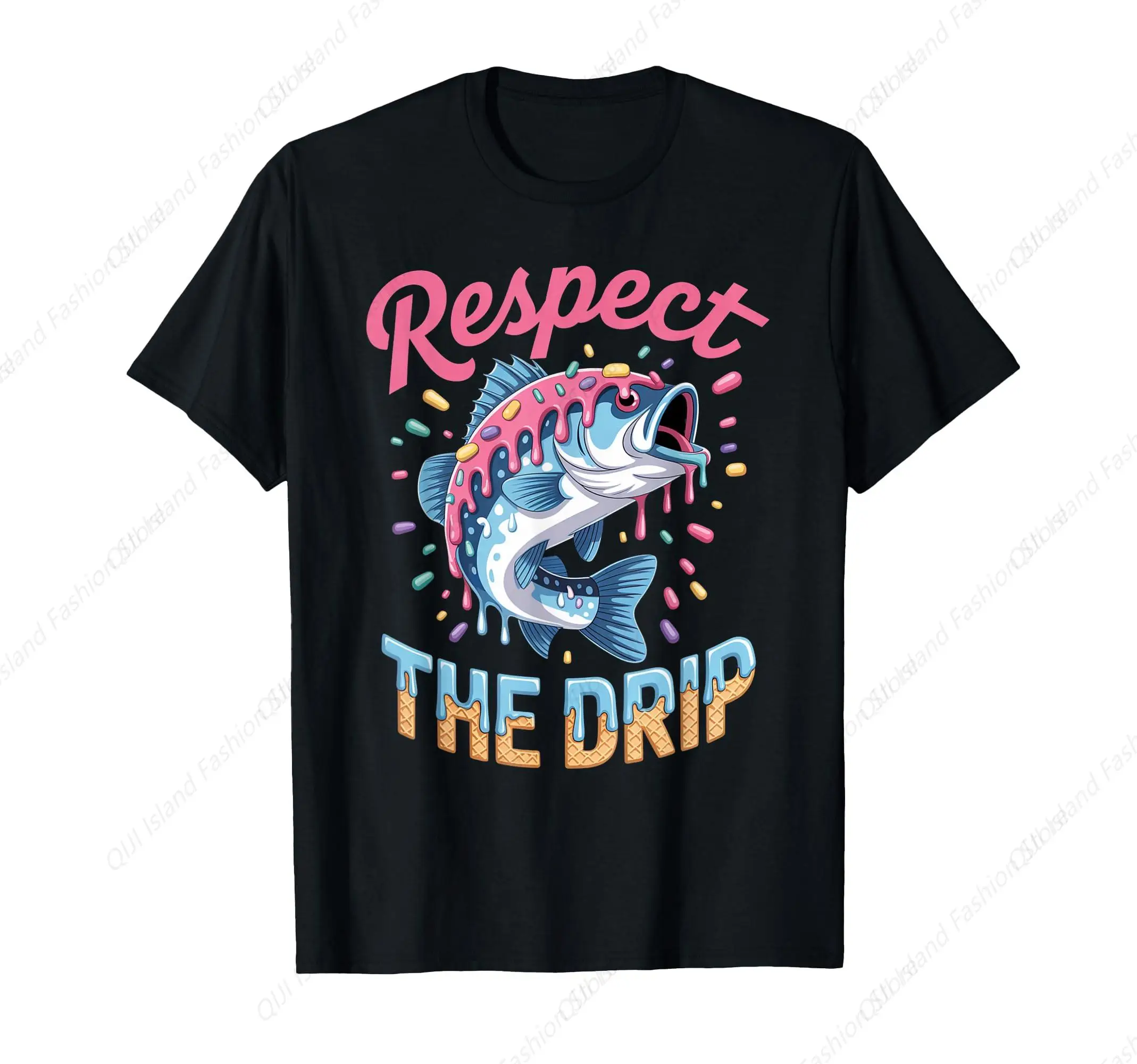 

Fishing Shirt Respect The Drip Drippy Graphic T-Shirt
