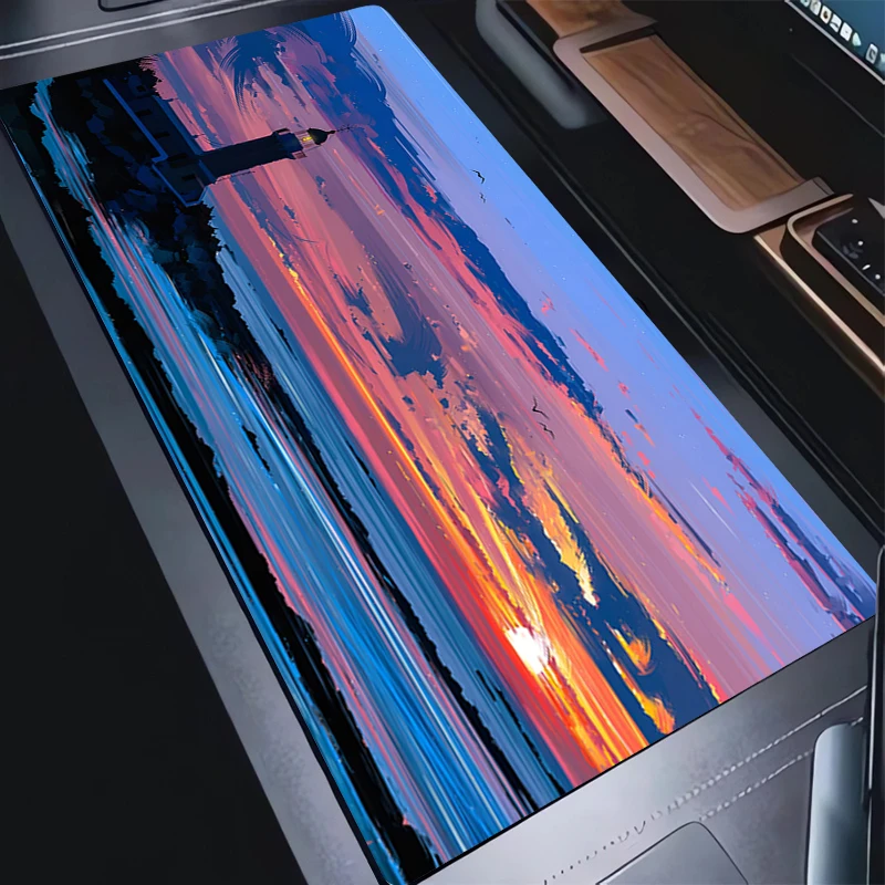 Muismat Laptop Gaming Accessoires Toetsenbord Pad Cartoon Anime Vuurtoren Uitgebreide Desktop Mat PC Kawaii Antislip Gamer Muismat