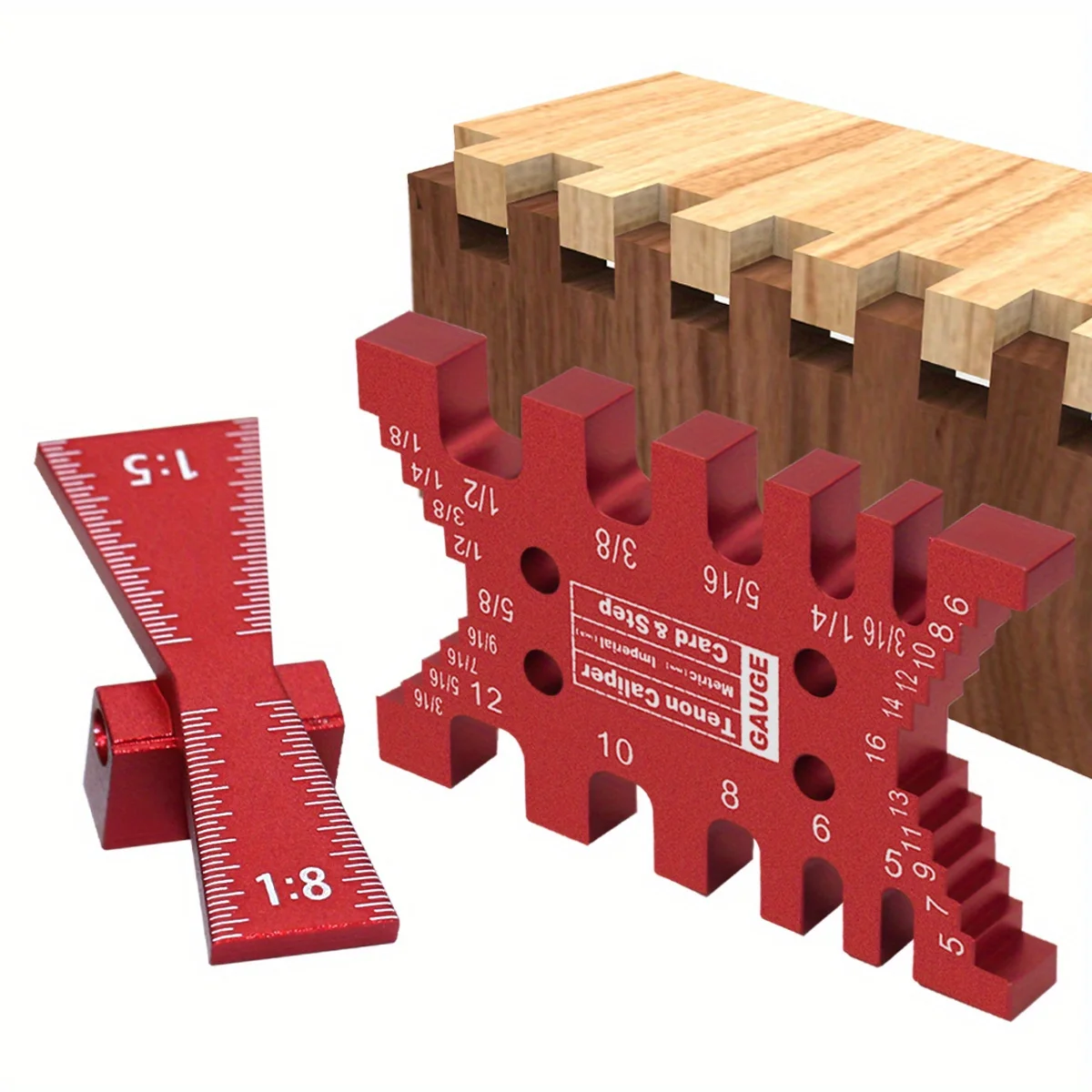 Lega di alluminio 2 pezzi tenone gap Gauge e Kit di pennarelli a coda di rondine-modello di marcatura a coda di rondine seghetto da tavolo calibro