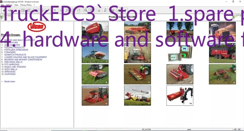 TruckEPC3 Kverneland Vikon Agricultural Electronic Parts Catalog 2020