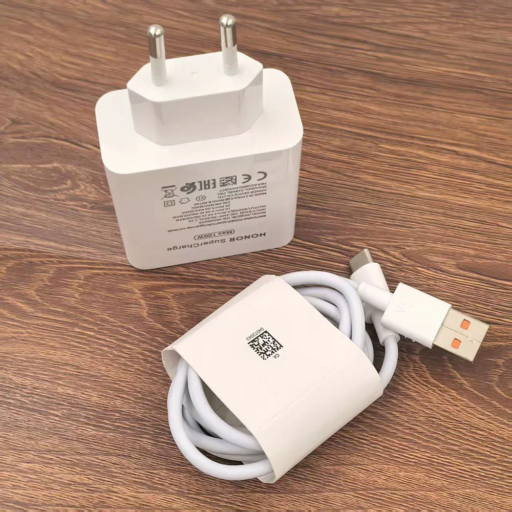 Original Honor 100W EU Charger SuperCharge Adapter 6A 1/1.5M Type C Cable For Magic 7 6 5 4 Pro 300 200 100 90 80 70 Pro V5 V3 - náhled 3